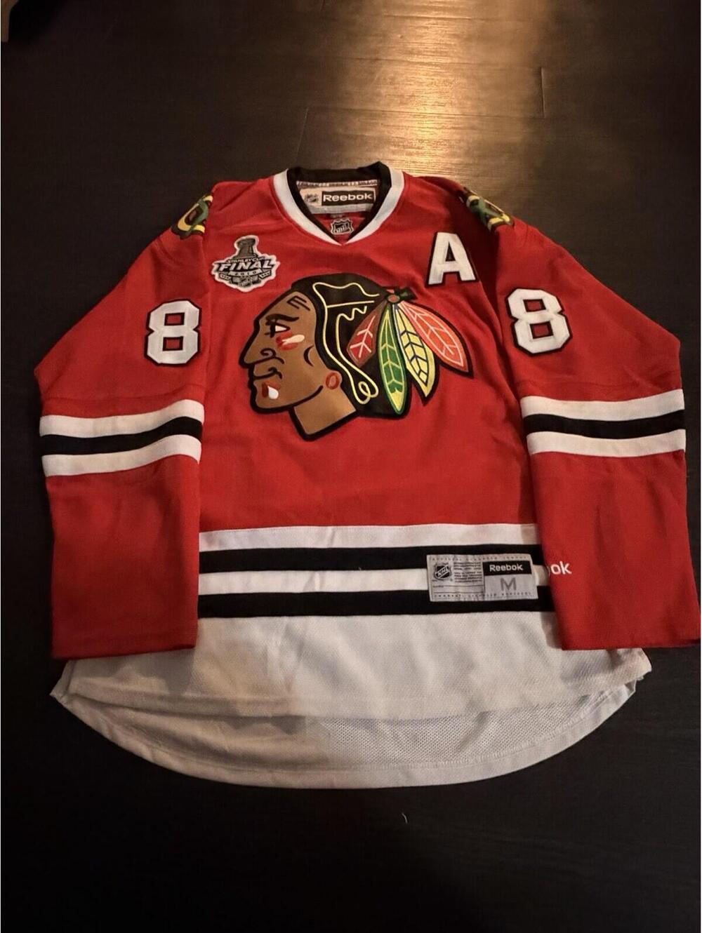 Patrick Kane Chicago Blackhawks Reebok Premier Jersey 2013 Stanley Cup Size M